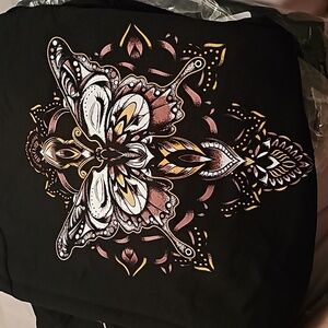 New Torrid Mandala Butterfly Super Soft Fleece Crew Neck Raglan Sweatshirt